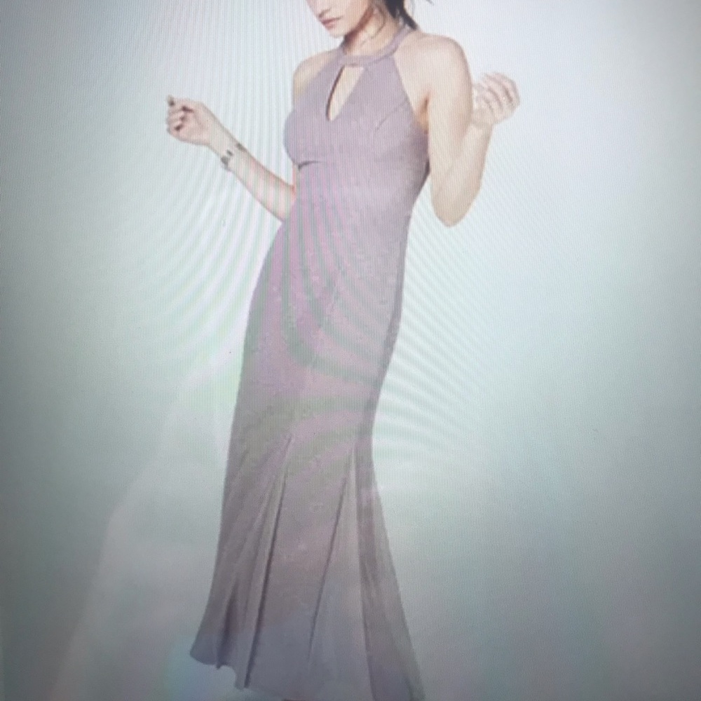 Nightway Glitter Knit Teardrop Gown 14P